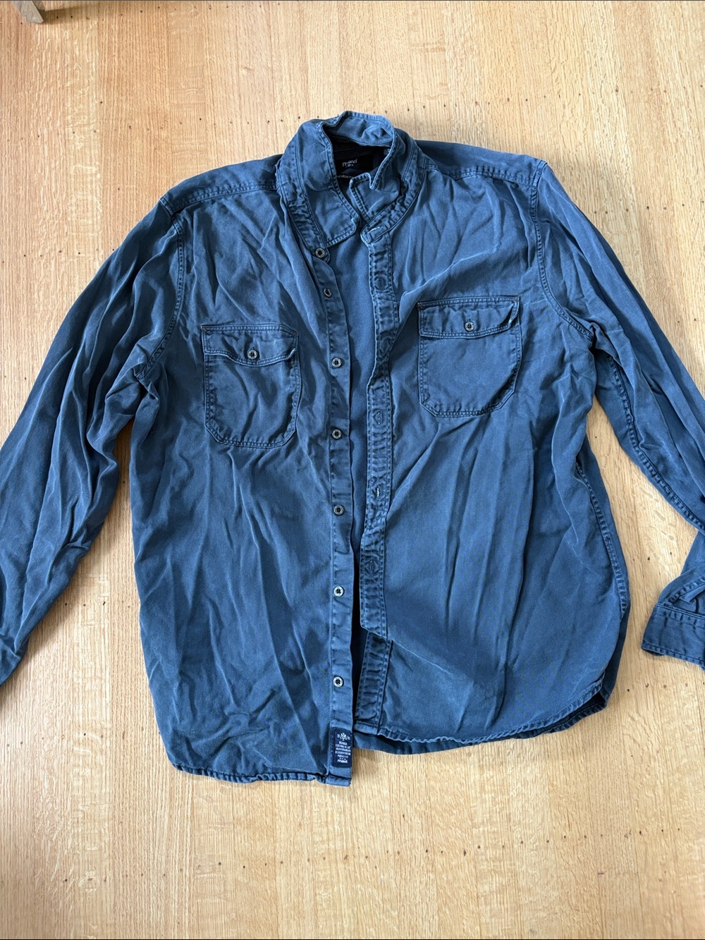 Men's Casual Grey Button-Up Shirt Jacket